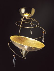 Vertigo-plaf-sospensione (cromo-cromo satinato/0460/PL30/oro interno oro)