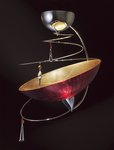 Vertigo-plaf-sospensione (cromo-cromo satinato/0460/PL40/oro interno oro)